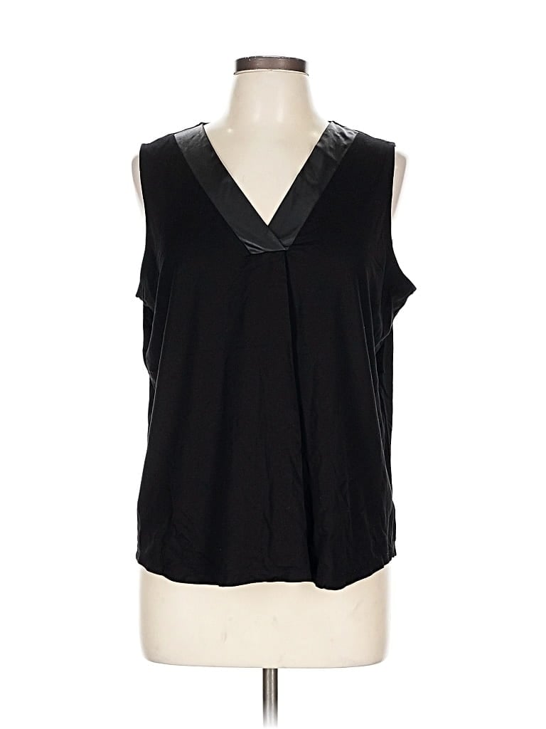 Pre-owned Anne Klein Sleeveless Blouse In Black