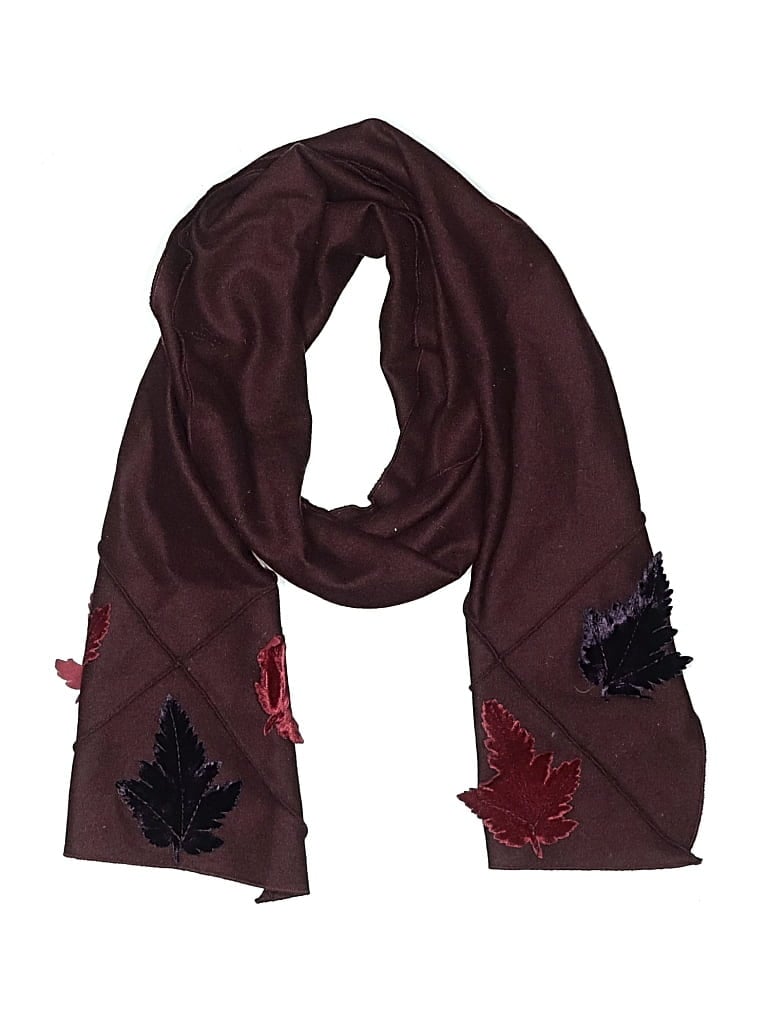 Pre-owned Assorted Brands Scarf In Burgundy