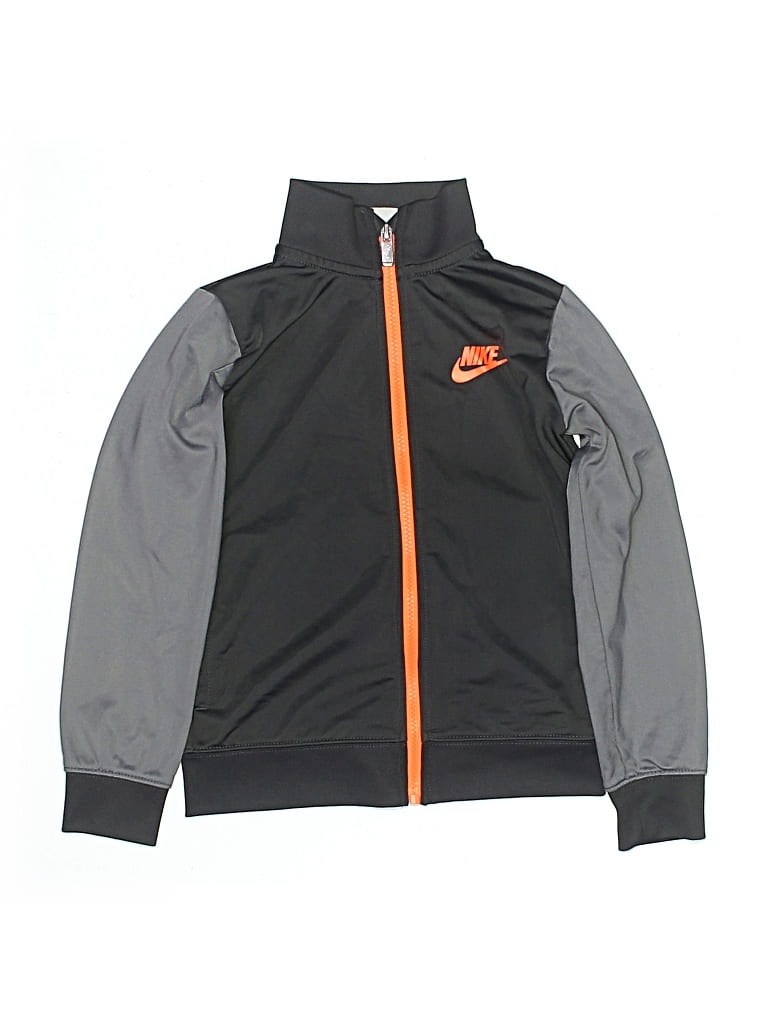 Pre-owned Nike Kids' Zip Up Hoodie In Gray