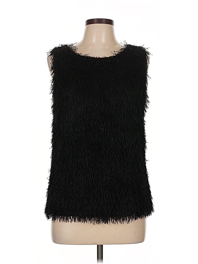 Pre-owned Studio M Sleeveless Blouse In Black