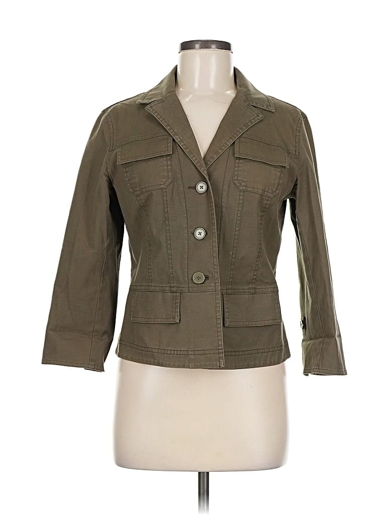 Pre-owned Ann Taylor Loft Jacket In Green