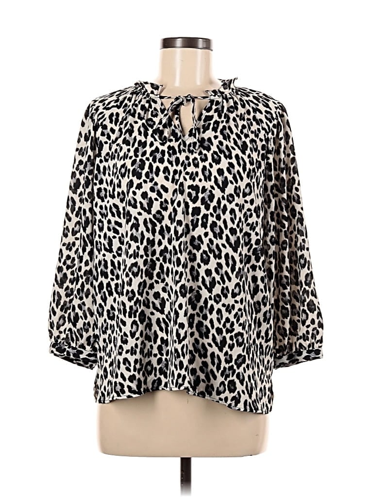 Pre-owned Vince Camuto 3/4 Sleeve Blouse In Black