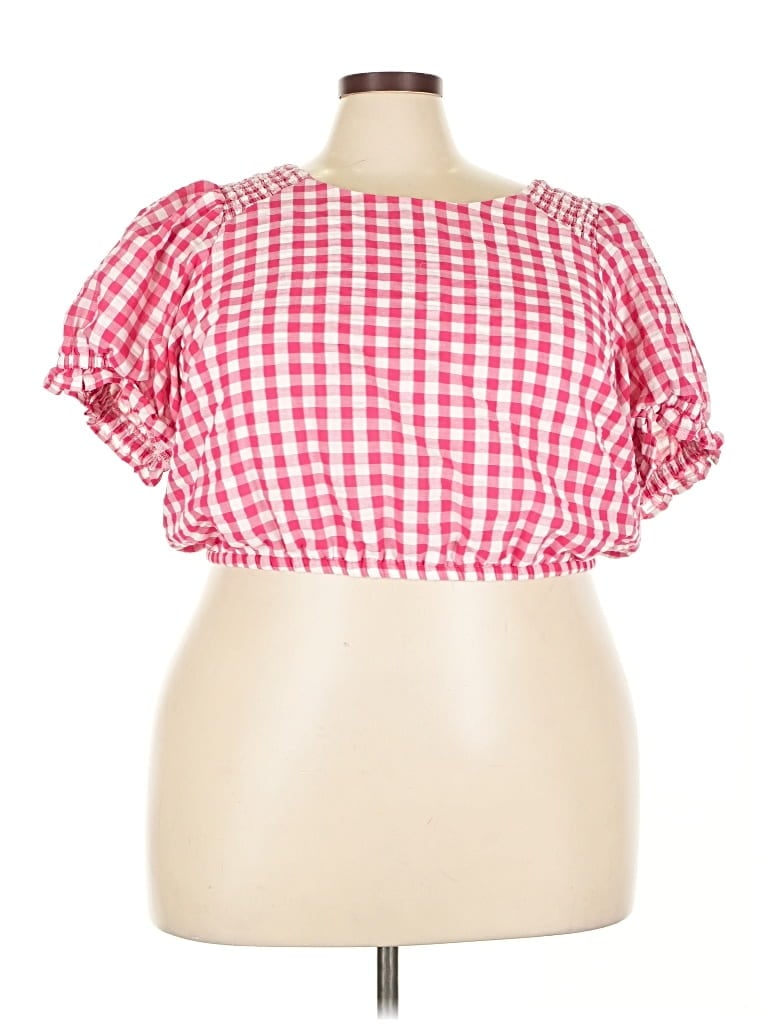 Pre-owned Torrid Short Sleeve Blouse In Pink