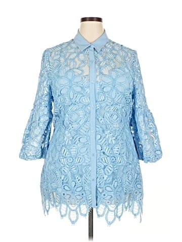 Lela Rose 3/4 Sleeve Button-Down Shirt (view 1)