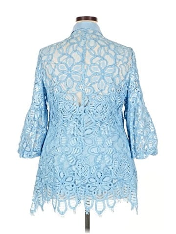 Lela Rose 3/4 Sleeve Button-Down Shirt (view 2)