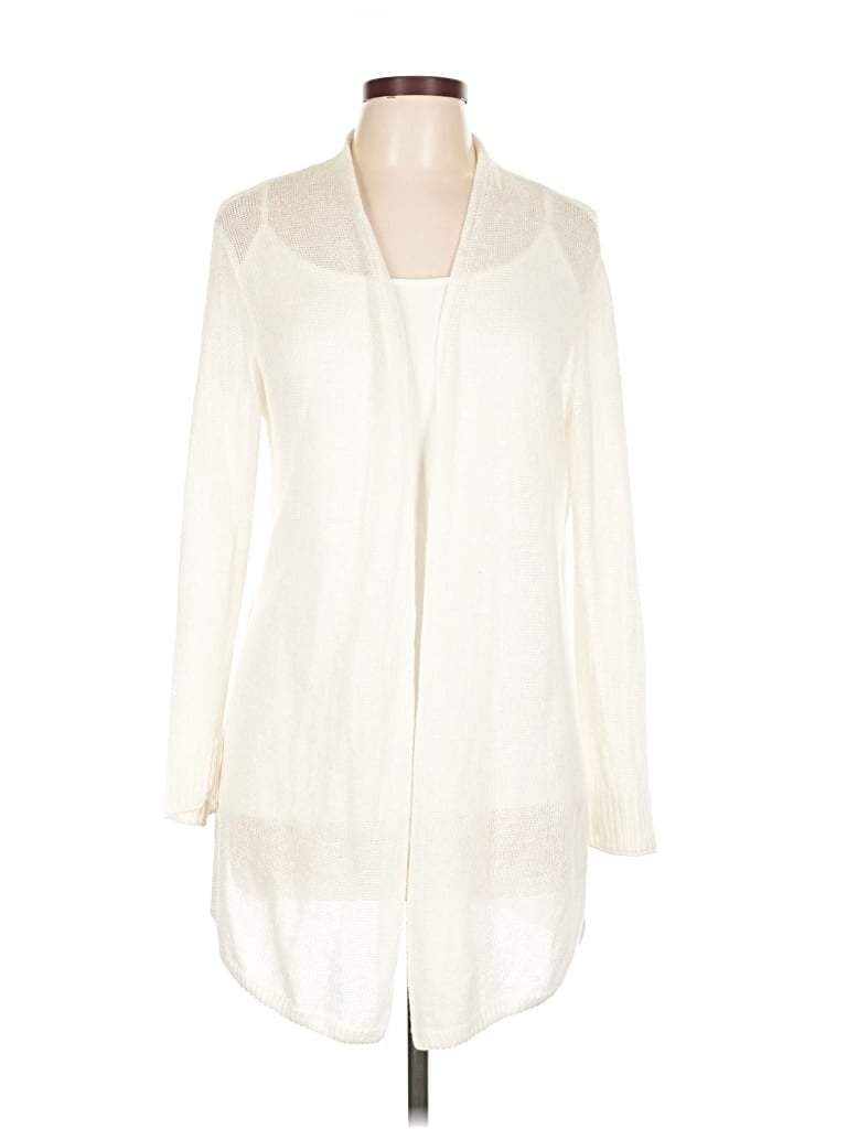 Pre-owned Nic + Zoe Cardigan Sweater In White