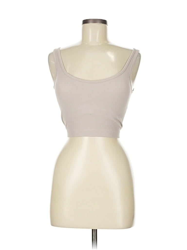 Pre-owned Pro-fit Tank Top Tan Strapless Neckline Tops In Brown