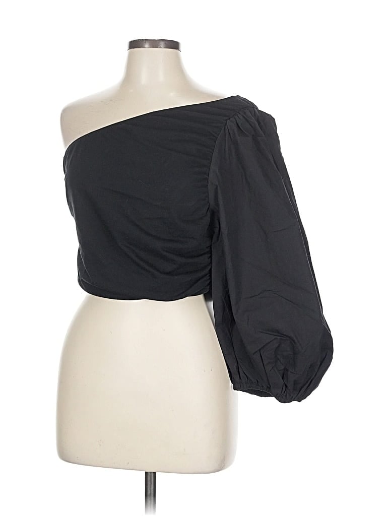Pre-owned Shein 3/4 Sleeve Blouse In Black
