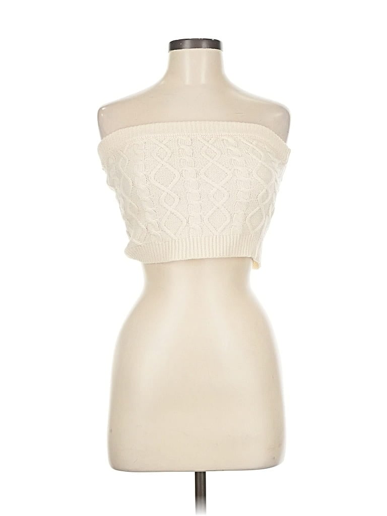 Pre-owned Lulus Cardigan Sweater In White