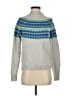 BCBGeneration Chevron-herringbone Fair Isle Gray Turtleneck Sweater Size XXS - photo 1
