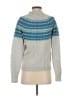 BCBGeneration Chevron-herringbone Fair Isle Gray Turtleneck Sweater Size XXS - photo 2