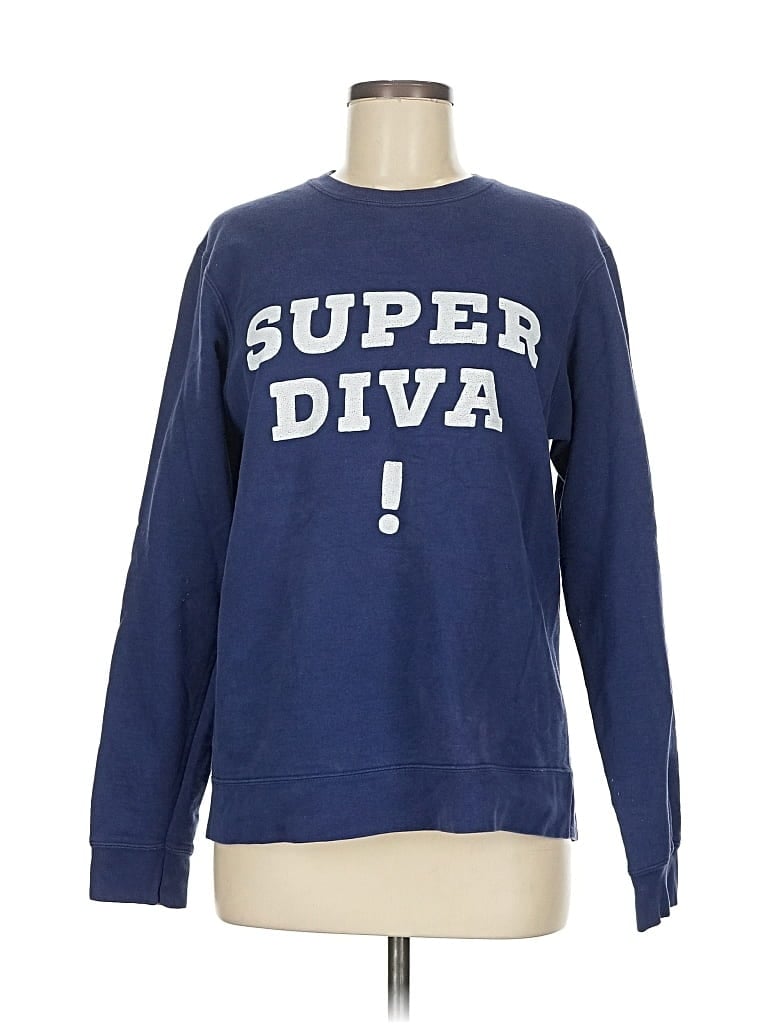 Pre-owned Port & Company Sweatshirt In Blue