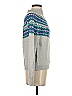 BCBGeneration Chevron-herringbone Fair Isle Gray Turtleneck Sweater Size XXS - photo 4