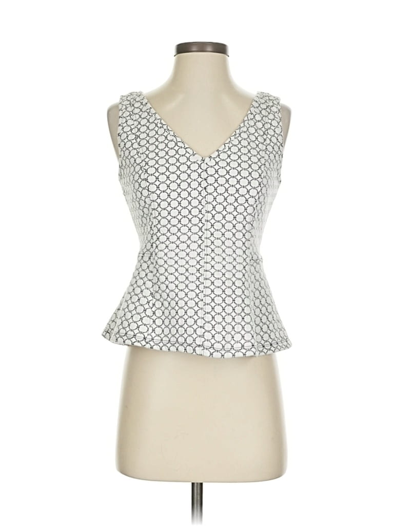 Pre-owned Maeve By Anthropologie Sleeveless Blouse In White