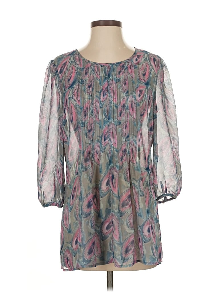 Pre-owned Kimchi Blue 3/4 Sleeve Blouse In Gray