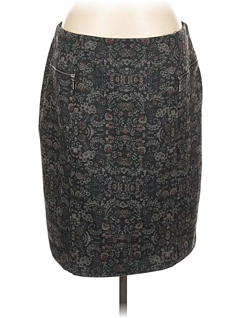 Pre-owned Roz & Ali Casual Skirt In Gray