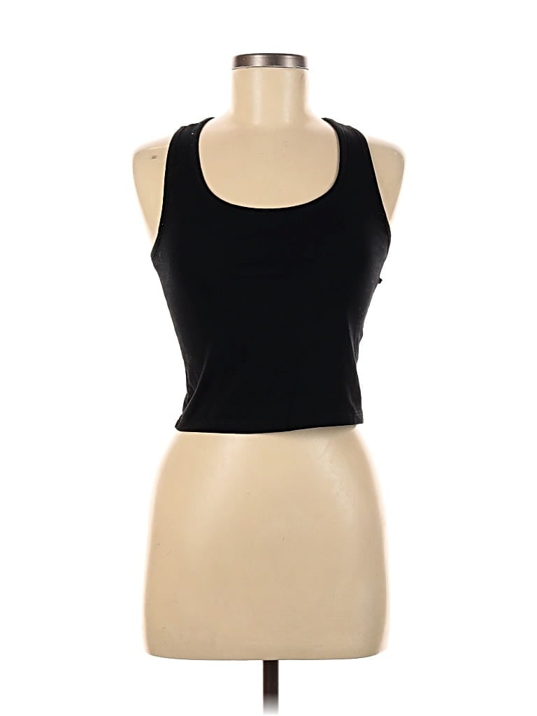 Pre-owned Unbranded Tank Top Black Halter Neckline Tops