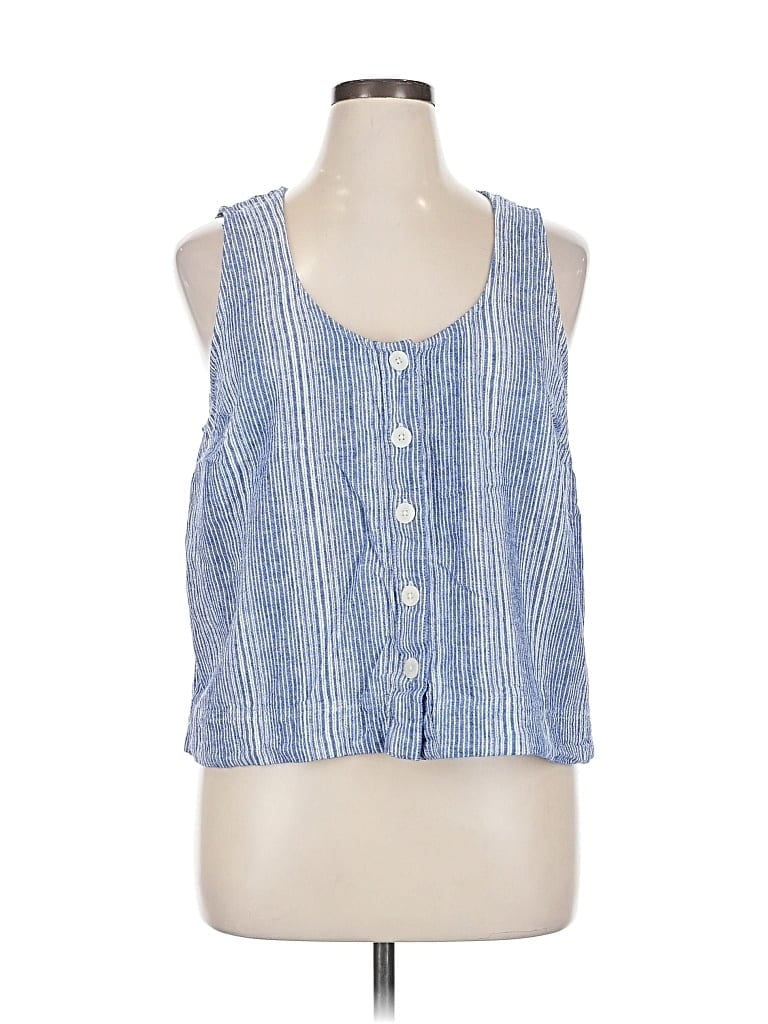 Pre-owned Sonoma Goods For Life Sleeveless Blouse In Blue