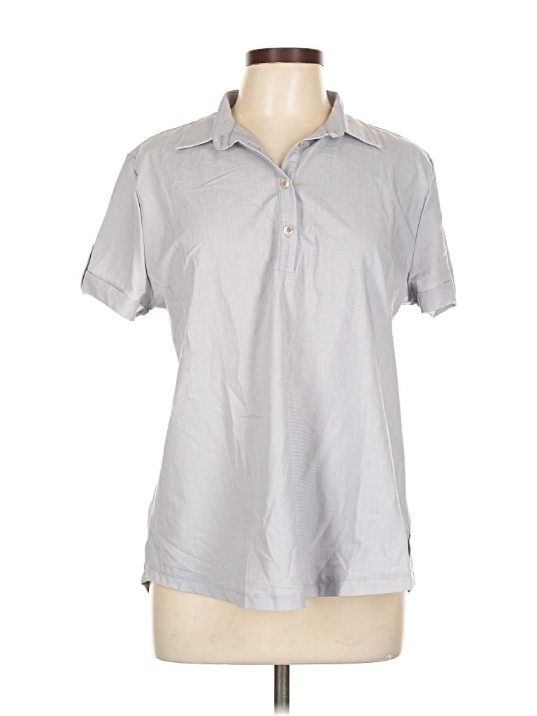 Pre-owned Unbranded Short Sleeve Blouse In Gray