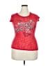 All Access Floral Red Short Sleeve T-Shirt Size XL - photo 1