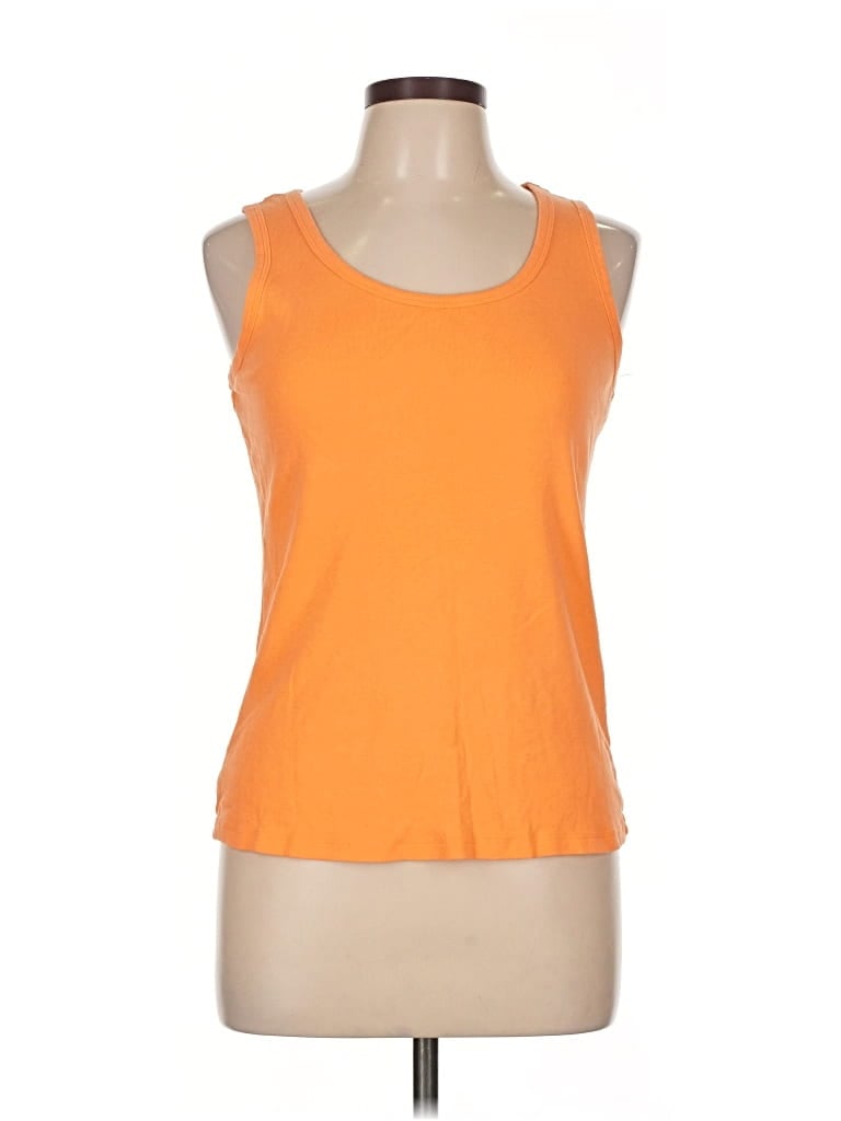 Pre-owned St. John's Bay Tank Top Orange Halter Neckline Tops