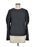Mignon Doo 100% Polyester Gray Long Sleeve Top Size M - photo 1