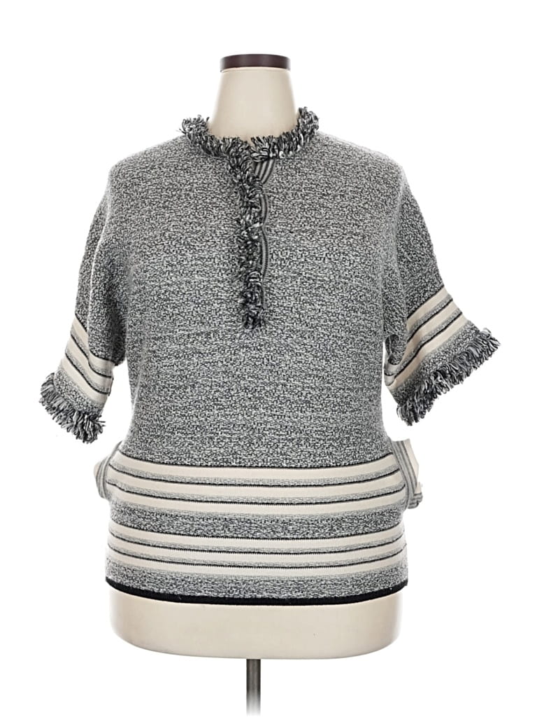 Pre-owned M Missoni Wool Pullover Sweater In Gray