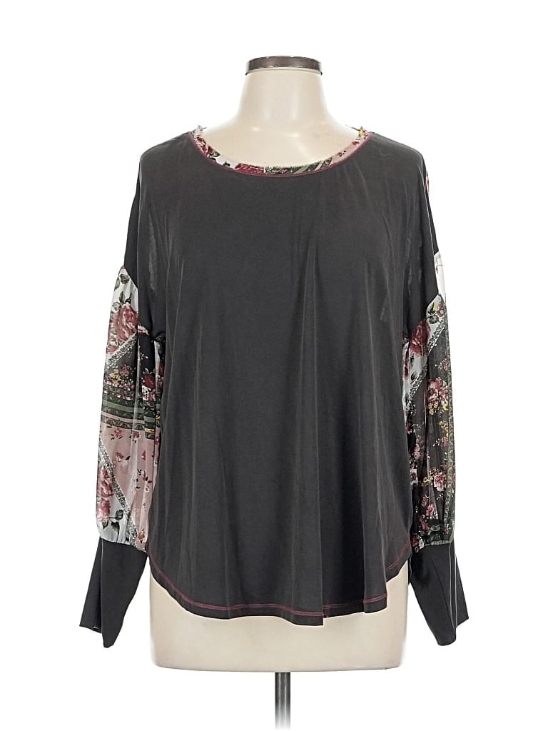 Pre-owned Mystree Long Sleeve Blouse In Gray