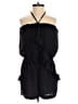 METROPARK 100% Polyester Solid Black Romper Size XS - photo 1