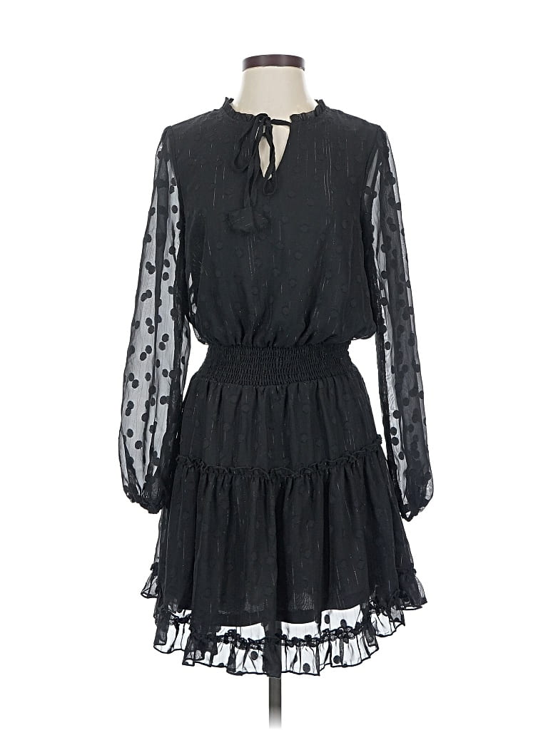 Pre-owned Voy Casual Dress In Black