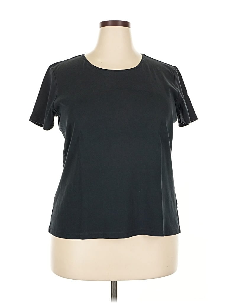 Pre-owned Lands' End Active T-shirt In Black