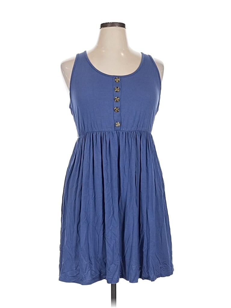 Pre-owned 24/7 Maurices Casual Dress In Blue