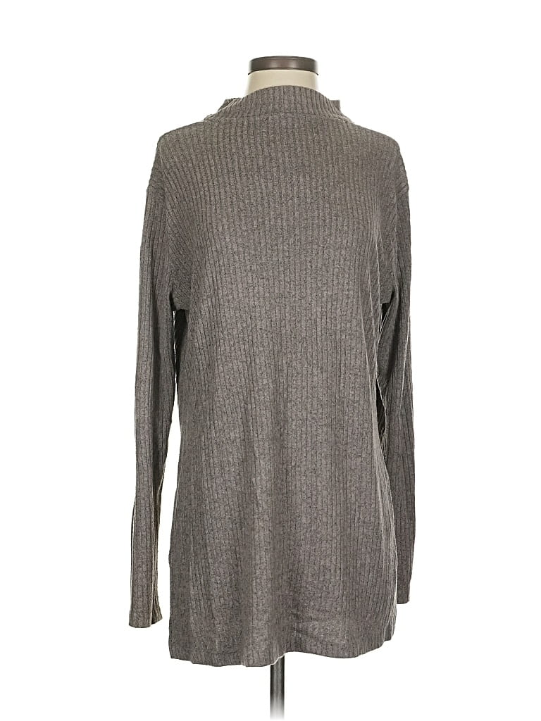 Pre-owned Lush Turtleneck Sweater In Gray