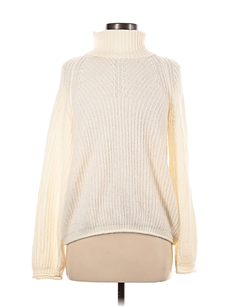Pre-owned Michael Michael Kors Turtleneck Sweater In White
