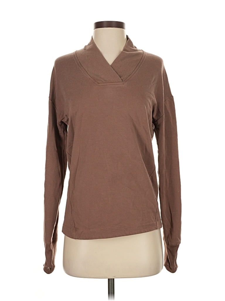 Pre-owned Athleta Sweatshirt In Brown