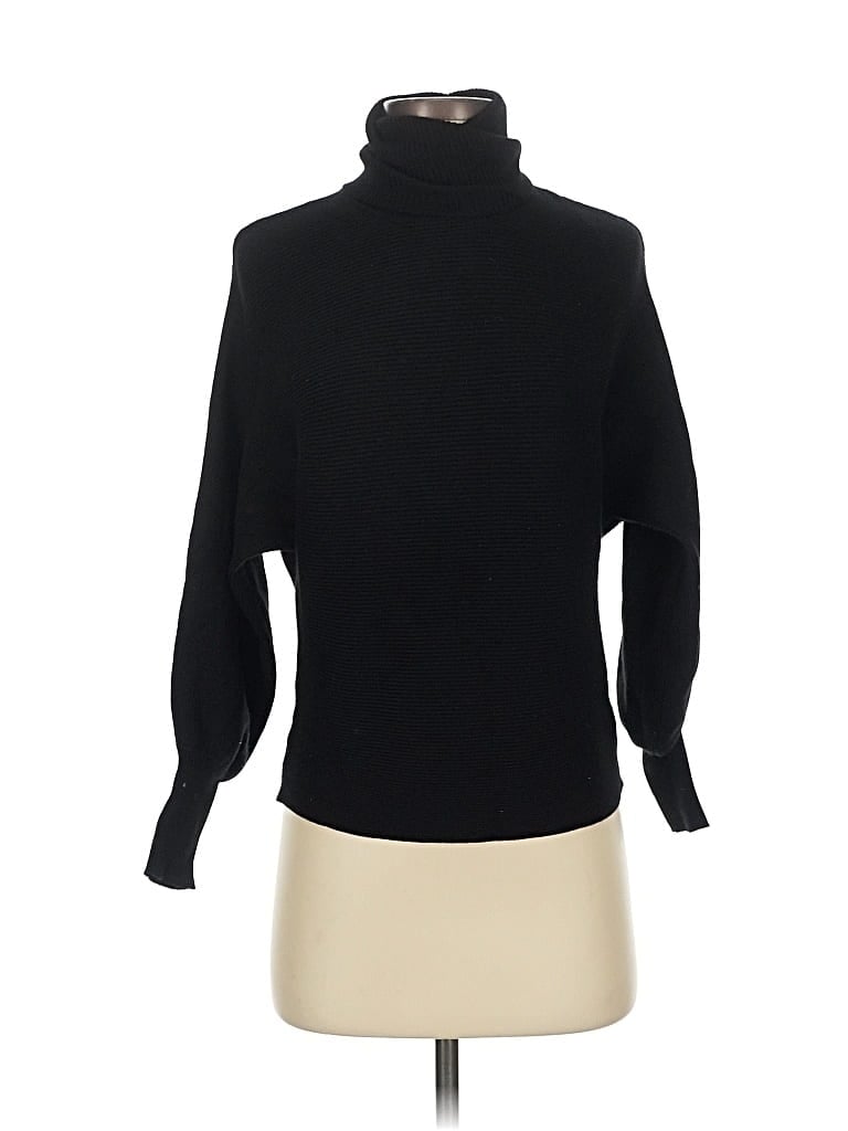 Pre-owned Pink Rose Turtleneck Sweater In Black