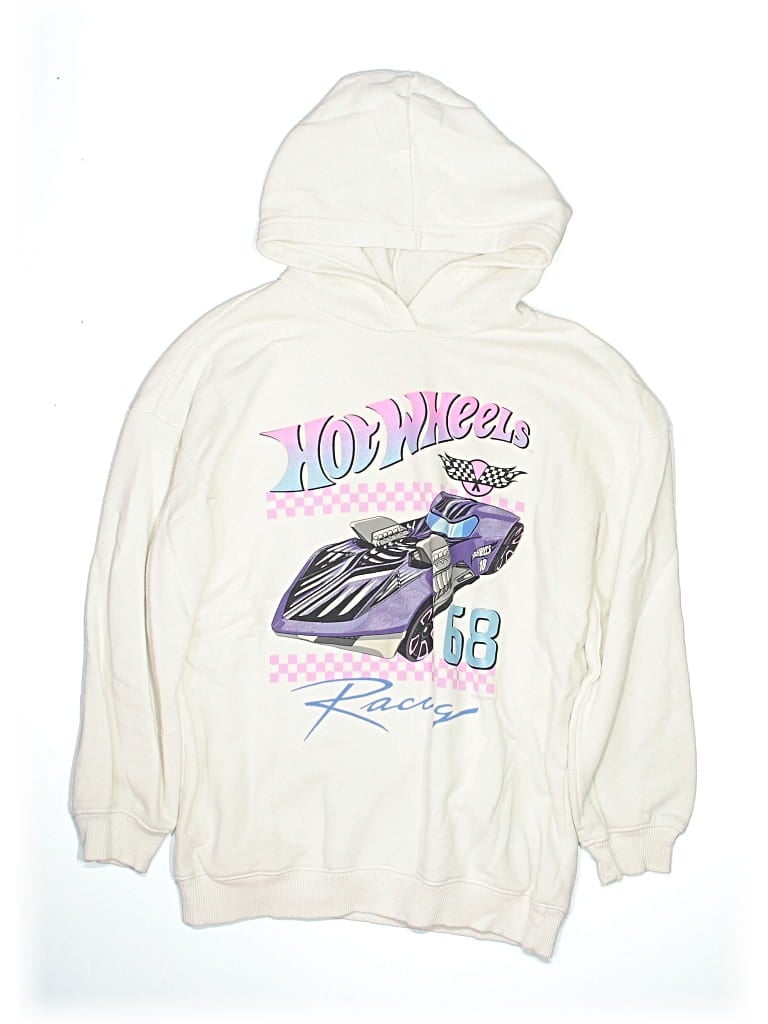 Pre-owned Old Navy Kids' Pullover Hoodie In White