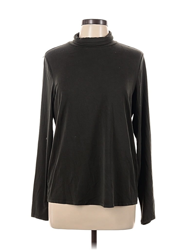 Pre-owned Eileen Fisher Turtleneck Sweater In Black
