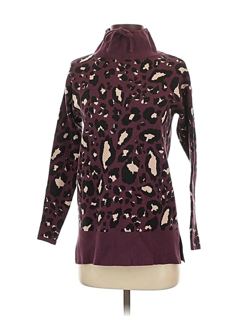 Pre-owned Lou & Grey Turtleneck Sweater In Burgundy