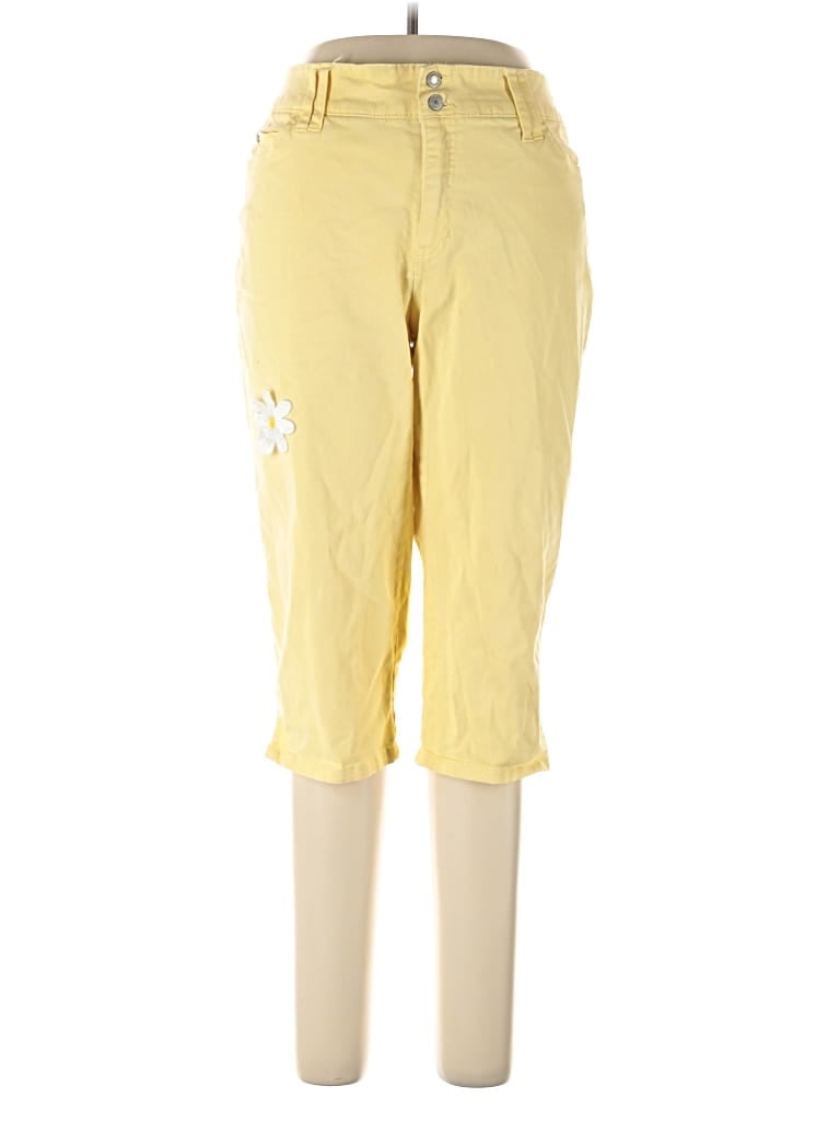 Pre-owned Faded Glory Casual Pants In Yellow