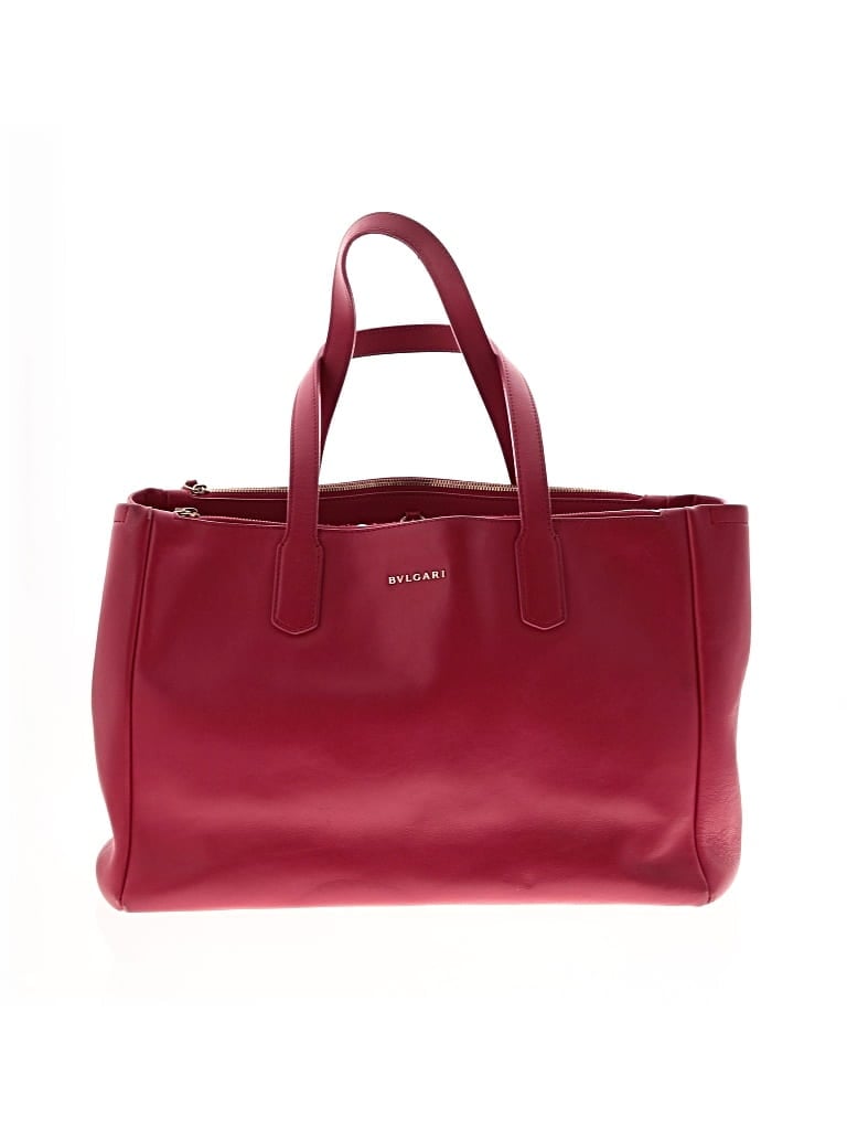 Pre-owned Bvlgari Leather Tote Bag In Pink