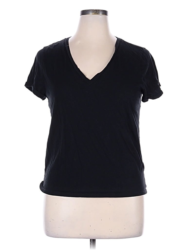 Pre-owned J.crew Factory Store Short Sleeve T-shirt In Black