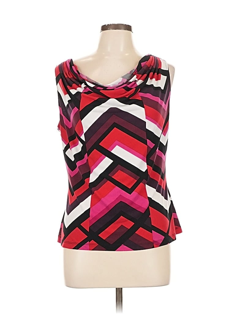 Pre-owned Calvin Klein Tank Top Red Strapless Neckline Tops