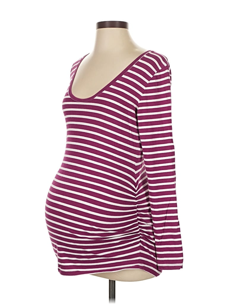 Pre-owned Old Navy - Maternity 3/4 Sleeve T-shirt In Burgundy