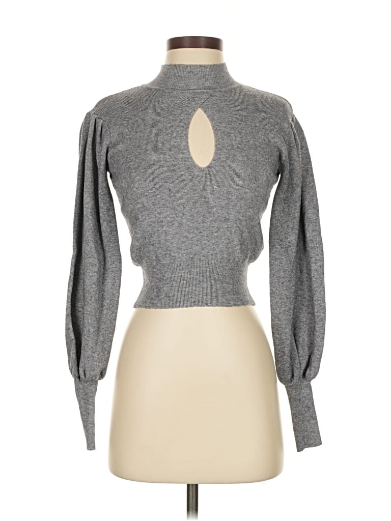 Pre-owned Pink Lily Turtleneck Sweater In Gray