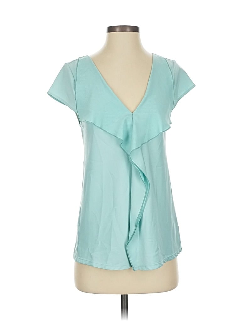Pre-owned Meadow Rue Short Sleeve Blouse In Blue