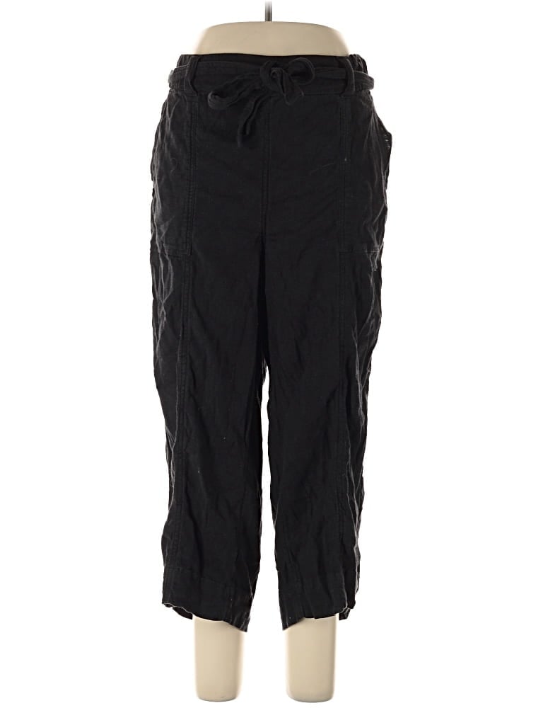 Pre-owned Lane Bryant Linen Pants In Black