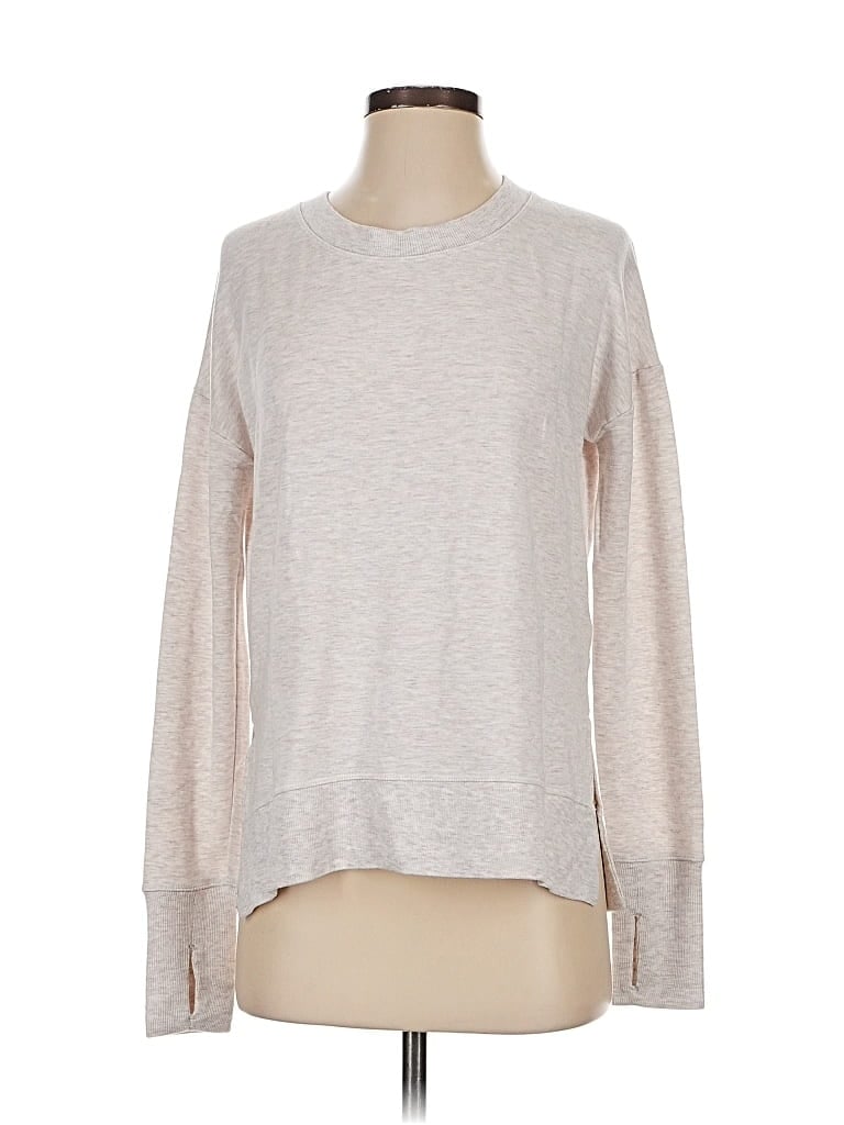 Pre-owned Athleta Long Sleeve T-shirt In Gray