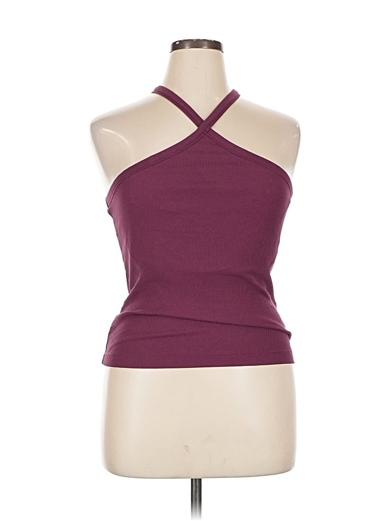 Pre-owned Old Navy Tank Top Burgundy Halter Neckline Tops