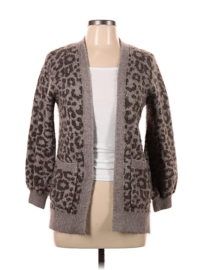 Pre-owned Abercrombie & Fitch Cardigan Sweater In Gray